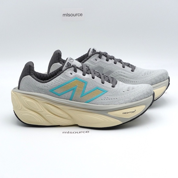 NEW WIDE 2E Men's New Balance Fresh Foam X More v5 Sneakers MMORLJ5 Grey - Picture 2 of 9